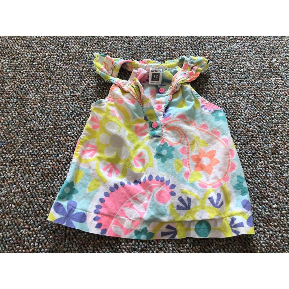 Carter's Bright Floral Girls Top 12M
